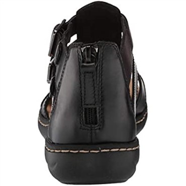 Sandalia Plana Mujer Laurieann Remi Clarks Nubuck Negro