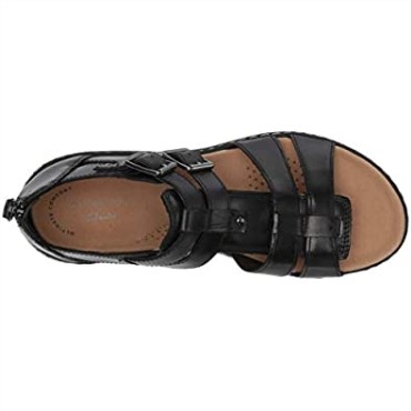 Sandalia Plana Mujer Laurieann Remi Clarks Nubuck Negro