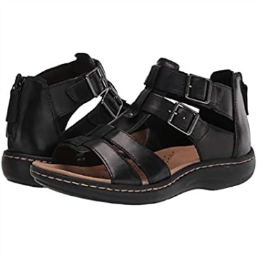 Sandalia Plana Mujer Laurieann Remi Clarks Nubuck Negro