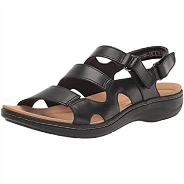 Sandalia Plana Mujer Estilo Laurieann Clarks Piel Negra