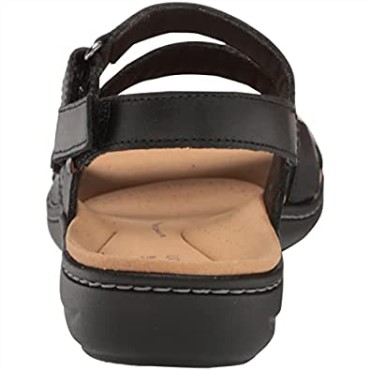 Sandalia Plana Mujer Estilo Laurieann Clarks Piel Negra