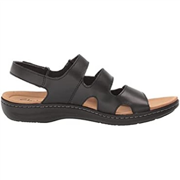 Sandalia Plana Mujer Estilo Laurieann Clarks Piel Negra