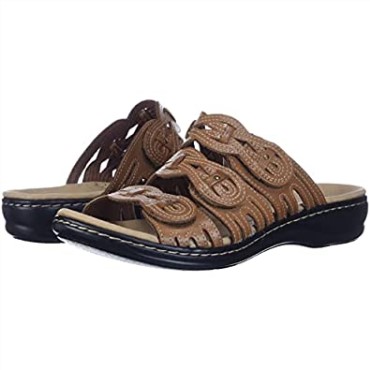 Sandalia Mujer Leisa Faye Clarks Cuero Tostado