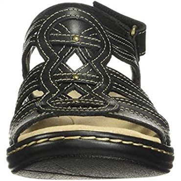 Sandalia Mujer Leisa Janna Clarks Piel Negra