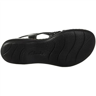Sandalia Mujer Leisa Janna Clarks Piel Negra