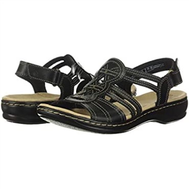 Sandalia Mujer Leisa Janna Clarks Piel Negra