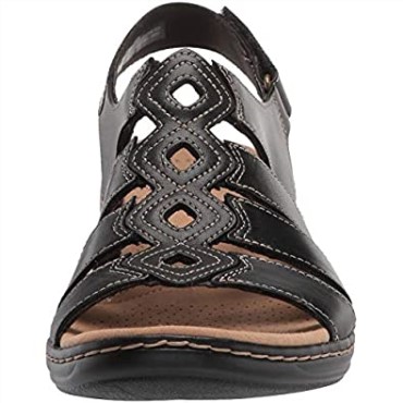Sandalia Plana Mujer Leisa Ruby ​​negro Piel Clarks