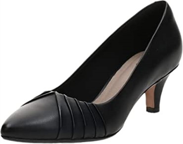 Zapatos De Salón De Mujer Linvale Crown Cuero Negro Clarks