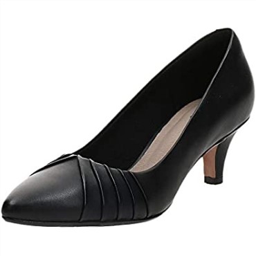 Zapatos De Salón De Mujer Linvale Crown Cuero Negro Clarks