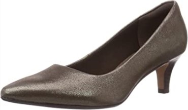 Zapato De Salon Linvale Jerica Mujer Clarks Piel Metalizada Clara