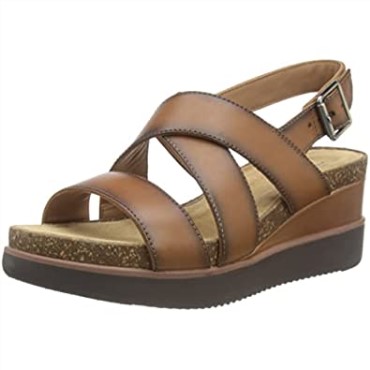 Sandalia Con Cuña Cruzada Lizby Para Mujer Clarks Marrón Oscuro Lea
