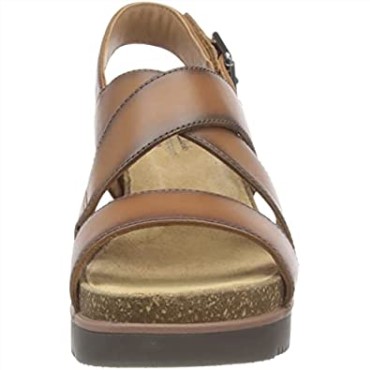 Sandalia Con Cuña Cruzada Lizby Para Mujer Clarks Marrón Oscuro Lea