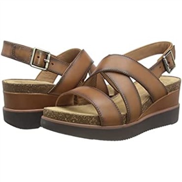 Sandalia Con Cuña Cruzada Lizby Para Mujer Clarks Marrón Oscuro Lea