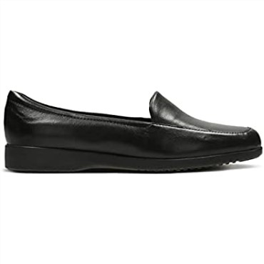Mocasines Mujer Zapatos Georgia Negro Piel Clarks