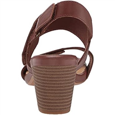 Sandalia Mujer Tacón Lorene Bright Clarks Cuero Tostado