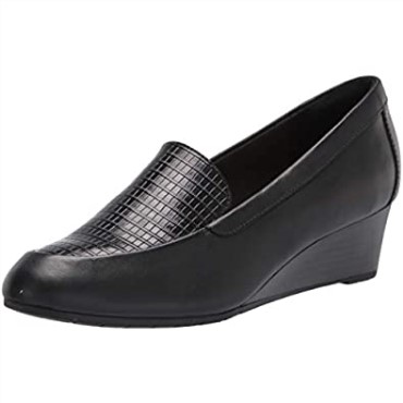 Mocasín Mujer Mallory Perla Clarks Negro Cuero Sintético Combi