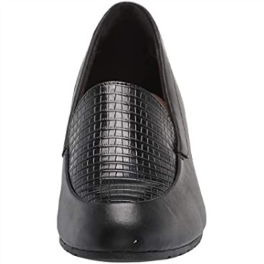 Mocasín Mujer Mallory Perla Clarks Negro Cuero Sintético Combi