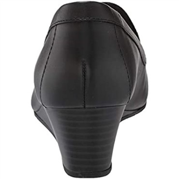 Mocasín Mujer Mallory Perla Clarks Negro Cuero Sintético Combi