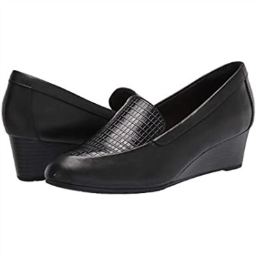 Mocasín Mujer Mallory Perla Clarks Negro Cuero Sintético Combi