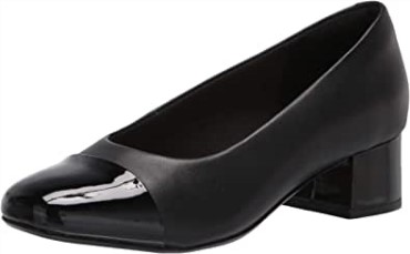 Zapato De Salon Mujer Marilyn Sara Negro Piel Sintetico Combi Clarks