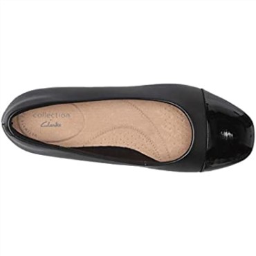Zapato De Salon Mujer Marilyn Sara Negro Piel Sintetico Combi Clarks