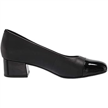 Zapato De Salon Mujer Marilyn Sara Negro Piel Sintetico Combi Clarks