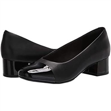 Zapato De Salon Mujer Marilyn Sara Negro Piel Sintetico Combi Clarks