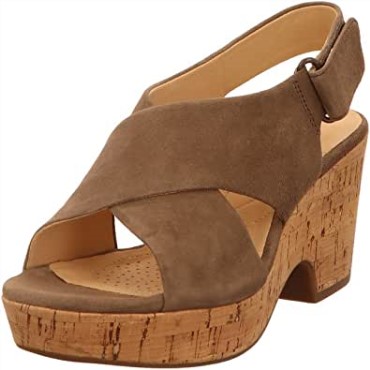 Sandalias Mujer Maritsa Ruth Con Correa Al Tobillo Clarks Oliva Ante