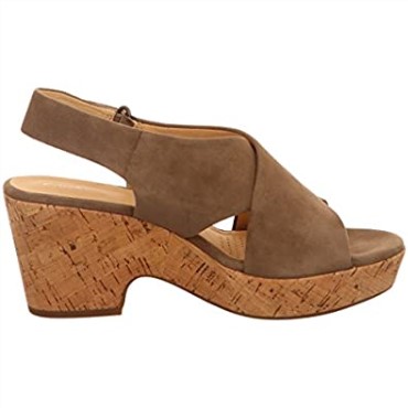 Sandalias Mujer Maritsa Ruth Con Correa Al Tobillo Clarks Oliva Ante