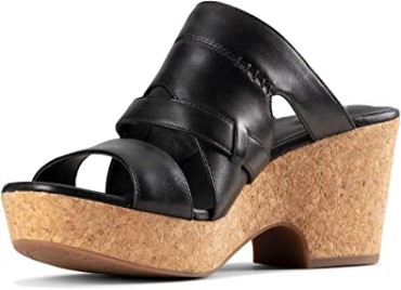 Sandalias Mujer Maritsa Tiras Clarks Piel Negra