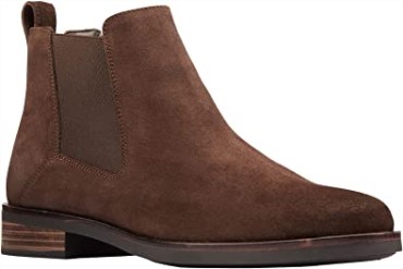 Botines Mujer Memi Top Ante Marron Oscuro Clarks