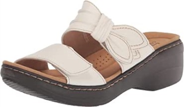 Sandalia Con Tacón Merliah Charm Para Mujer En Piel Blanca Clarks