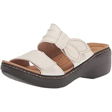 Sandalia Con Tacón Merliah Charm Para Mujer En Piel Blanca Clarks