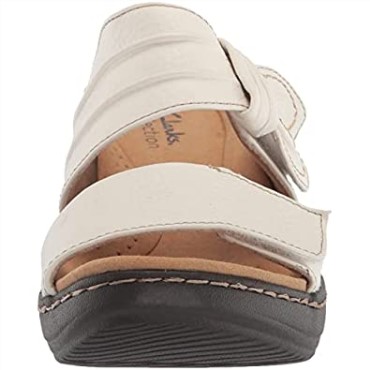 Sandalia Con Tacón Merliah Charm Para Mujer En Piel Blanca Clarks