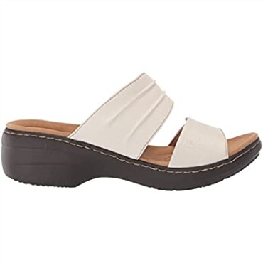Sandalia Con Tacón Merliah Charm Para Mujer En Piel Blanca Clarks
