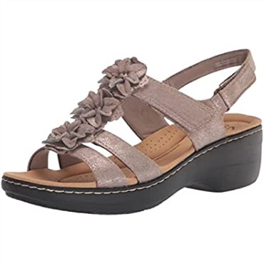 Sandalia De Tacón Mujer Merliah Sheryl Clarks Taupe Metalizado Sintético