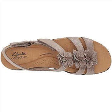 Sandalia De Tacón Mujer Merliah Sheryl Clarks Taupe Metalizado Sintético
