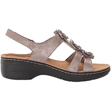 Sandalia De Tacón Mujer Merliah Sheryl Clarks Taupe Metalizado Sintético