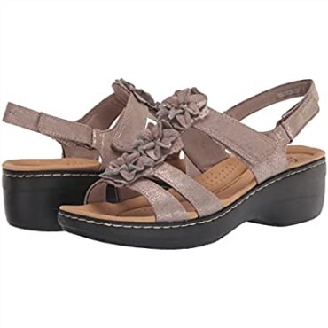 Sandalia De Tacón Mujer Merliah Sheryl Clarks Taupe Metalizado Sintético