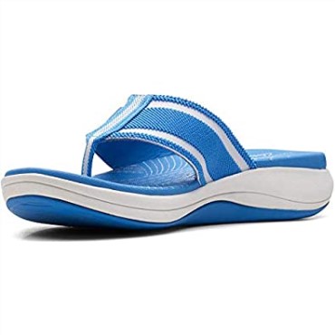 Chanclas Mujer Mira Palm Clarks Azul Combi Textil