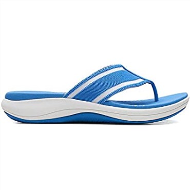 Chanclas Mujer Mira Palm Clarks Azul Combi Textil