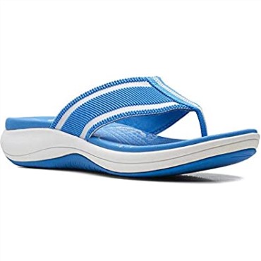 Chanclas Mujer Mira Palm Clarks Azul Combi Textil