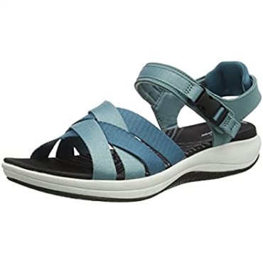 Sandalia Mira Tide Mujer Verde Azulado Combi Clarks
