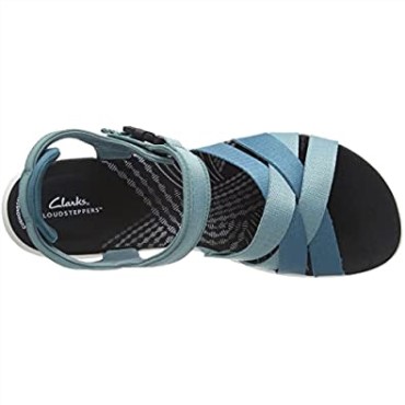 Sandalia Mira Tide Mujer Verde Azulado Combi Clarks