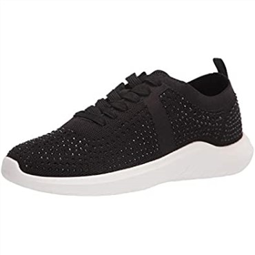 Sneaker Mujer Nova Spark Clarks Textil Negro Con Destellos