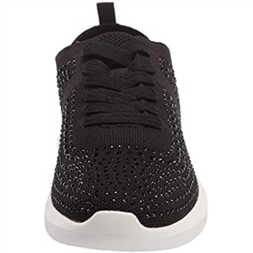 Sneaker Mujer Nova Spark Clarks Textil Negro Con Destellos
