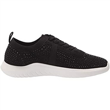 Sneaker Mujer Nova Spark Clarks Textil Negro Con Destellos