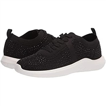 Sneaker Mujer Nova Spark Clarks Textil Negro Con Destellos