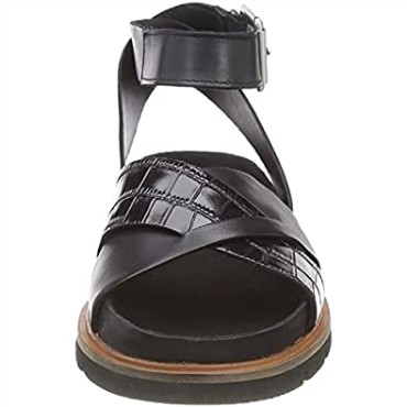 Sandalia Mujer Orianna Cross Clarks Piel Combi Negra