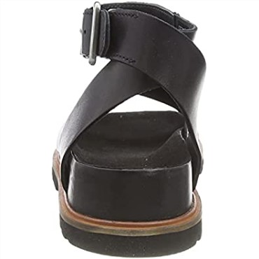 Sandalia Mujer Orianna Cross Clarks Piel Combi Negra